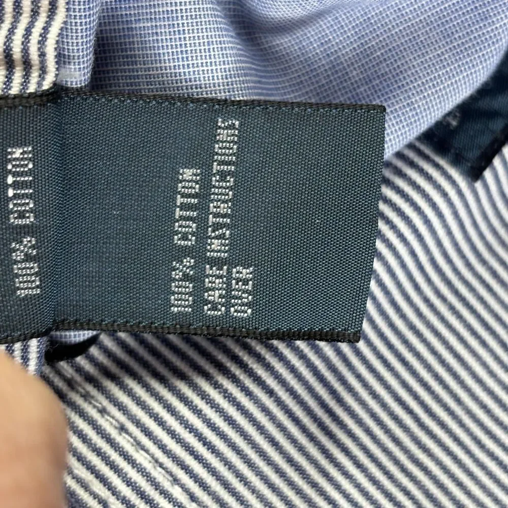 Polo Ralph Lauren Shorts Mens 33 Blue‎ White Seersucker Stripe Cotton Chino Golf